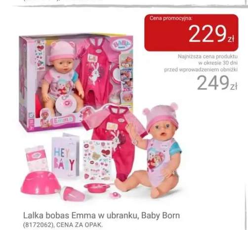 Lalka bobas Emma w ubranku Baby Born