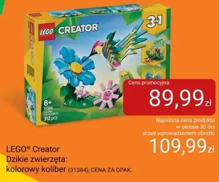 Klocki LEGO Creator Dzikie zwierzęta: kolorowy koliber 31384
