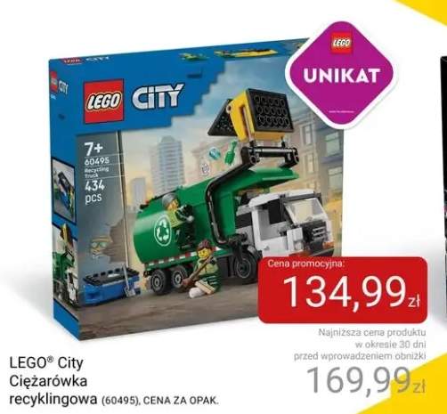 Klocki LEGO City Ciężarówka recyklingowa (60495)