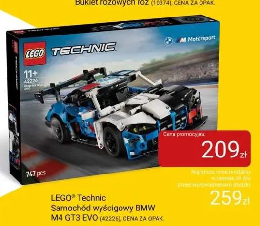 Klocki LEGO Technic Samochód wyścigowy BMW M4 GT3 EVO (42226)