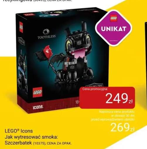 Klocki LEGO Icons Jak wytresować smoka: Szczerbatek (10375)