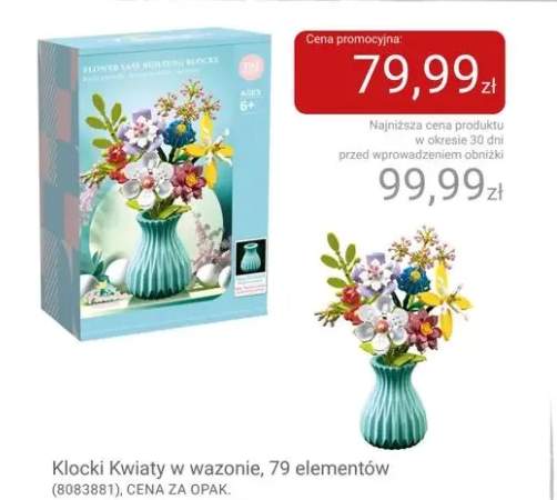 Klocki Kwiaty w wazonie 79 elementów