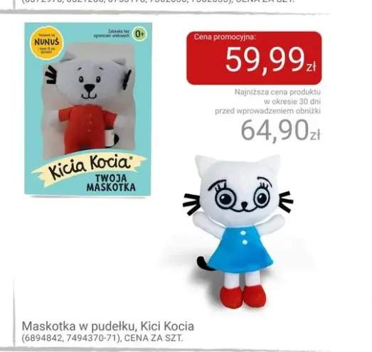 Maskotka w pudełku Kici Kocia Nunuś