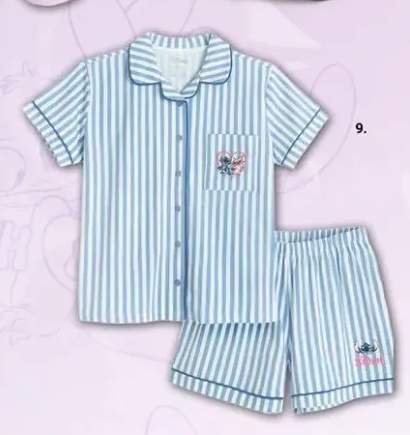 Piżama z koszulą i szortami Stitch