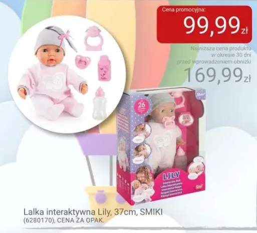 Lalka interaktywna Lily 37cm SMIKI