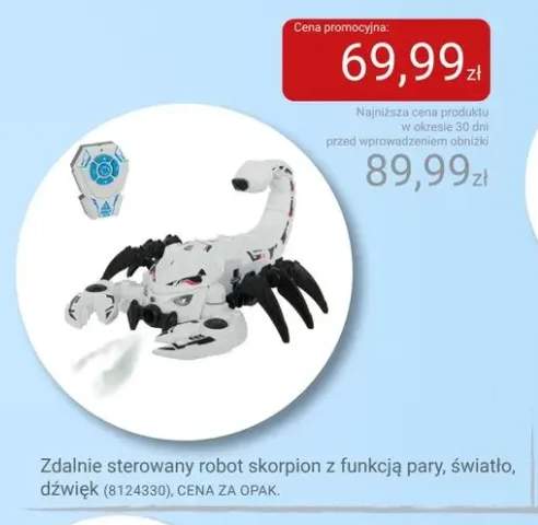 Zdalnie sterowany robot skorpion z funkcją pary, światło, dźwięk